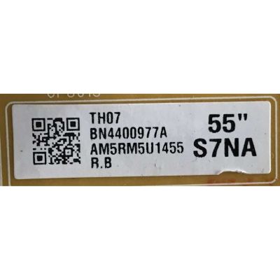 KIT DE TARJETAS PARA TV SAMSUNG / MAIN BN94-14259M / BN41-02695A / FUENTE BN44-00977A / L55S7NA_RHS / LED DRIVER BN44-00978B / RM3349B6 / PANEL CY-TR055FLLV3H / MODELO QN55Q70RAFXZA FA01 - Imagen 4